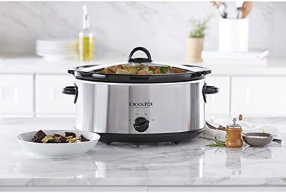 7 Quart Oval Manual Slow Cooker – Stainless Steel - Curated Catalog L0