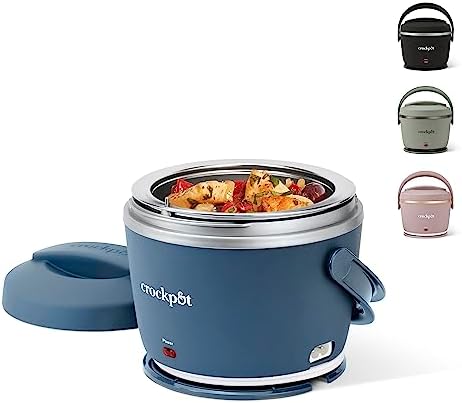 Electric Lunch Box Food Warmer 20oz – Faded Blue - Curated Catalog U1