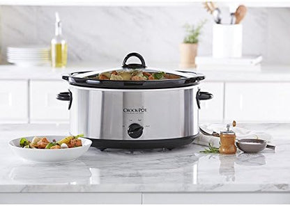 7 Quart Oval Manual Slow Cooker – Stainless Steel - Curated Catalog L0