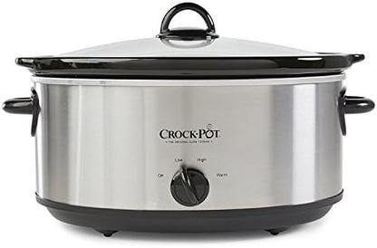 7 Quart Oval Manual Slow Cooker – Stainless Steel - Curated Catalog L0
