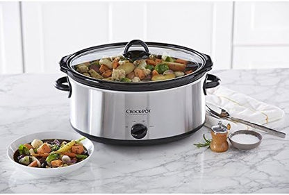 7 Quart Oval Manual Slow Cooker – Stainless Steel - Curated Catalog L0