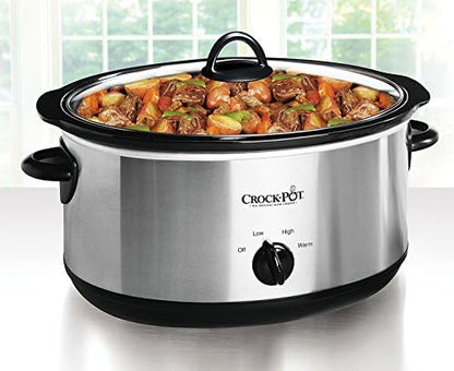 7 Quart Oval Manual Slow Cooker – Stainless Steel - Curated Catalog L0