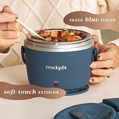 Electric Lunch Box Food Warmer 20oz – Faded Blue - Curated Catalog U1