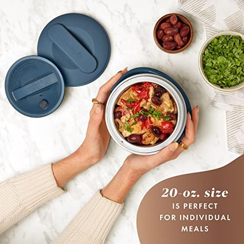 Electric Lunch Box Food Warmer 20oz – Faded Blue - Curated Catalog U1