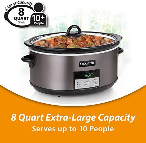 8 Quart Programmable Slow Cooker with Auto Warm - Curated Catalog L2