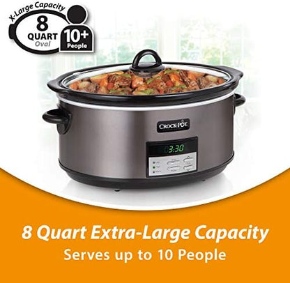 8 Quart Programmable Slow Cooker with Auto Warm - Curated Catalog L2