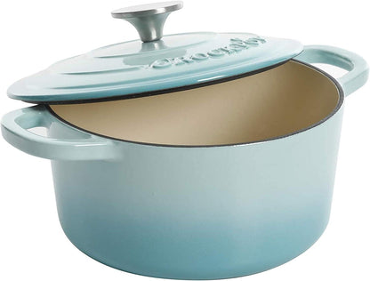 3 Quart Enameled Cast Iron Dutch Oven – Aqua - Curated Catalog P7
