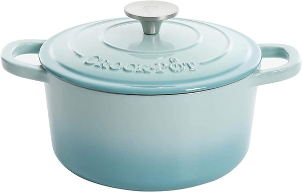 3 Quart Enameled Cast Iron Dutch Oven – Aqua - Curated Catalog P7