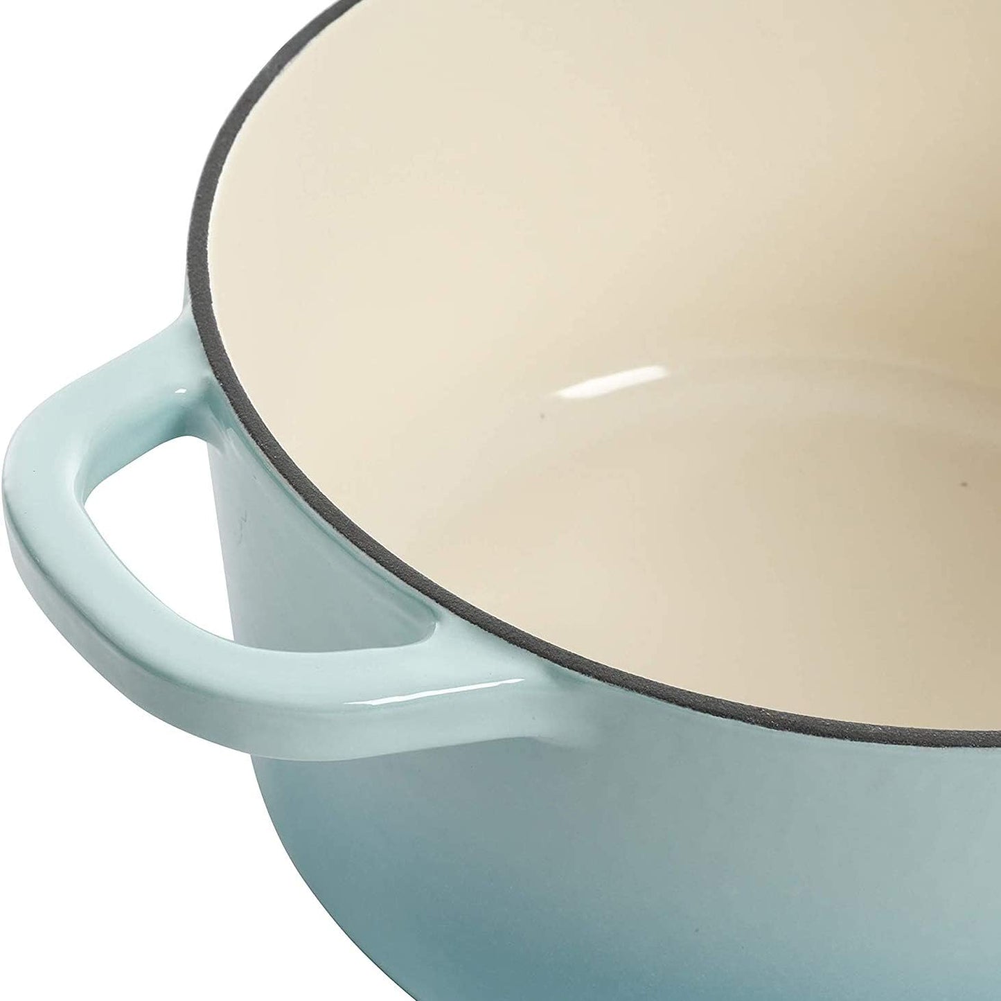 3 Quart Enameled Cast Iron Dutch Oven – Aqua - Curated Catalog P7