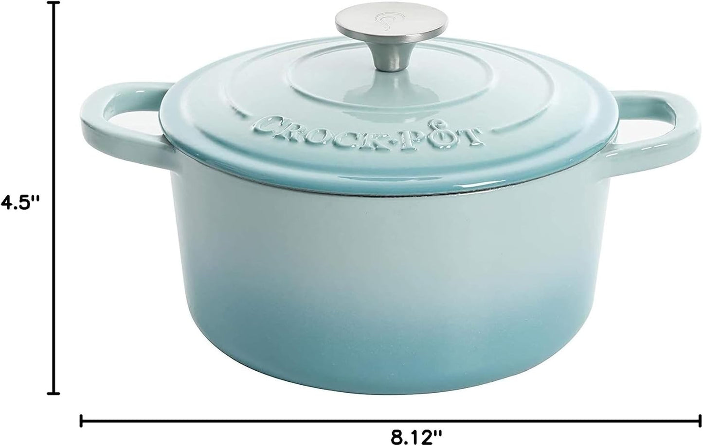 3 Quart Enameled Cast Iron Dutch Oven – Aqua - Curated Catalog P7
