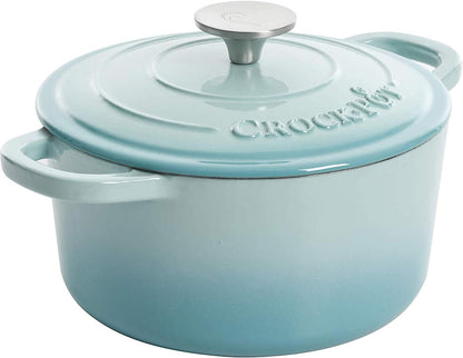 3 Quart Enameled Cast Iron Dutch Oven – Aqua - Curated Catalog P7